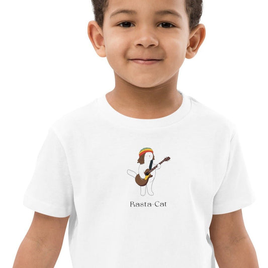 Organic Cotton 'Rasta Cat' Kids Funny Cat T-shirt - Funny Animal Shirt