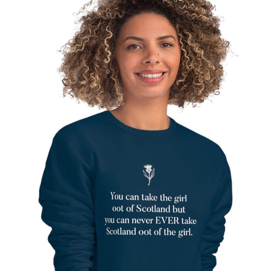 Organic Cotton 'Scottish Girl Always' Scotland Sweatshirt - Glasgow Sweatshirt