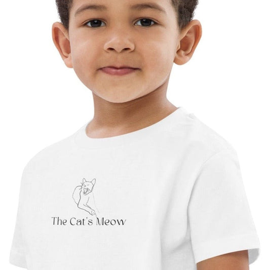 Organic Cotton 'The Cats Meow' Kids Funny Cat T-shirt - Funny Animal Shirt