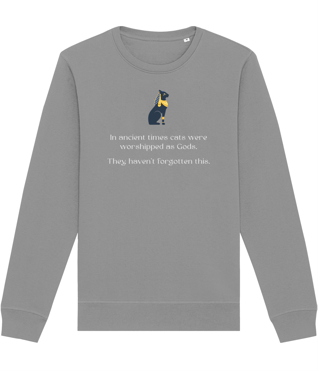 Organic Cotton 'The Egyptian Cat' Funny Cat Sweatshirt - Cat Sweatshirt