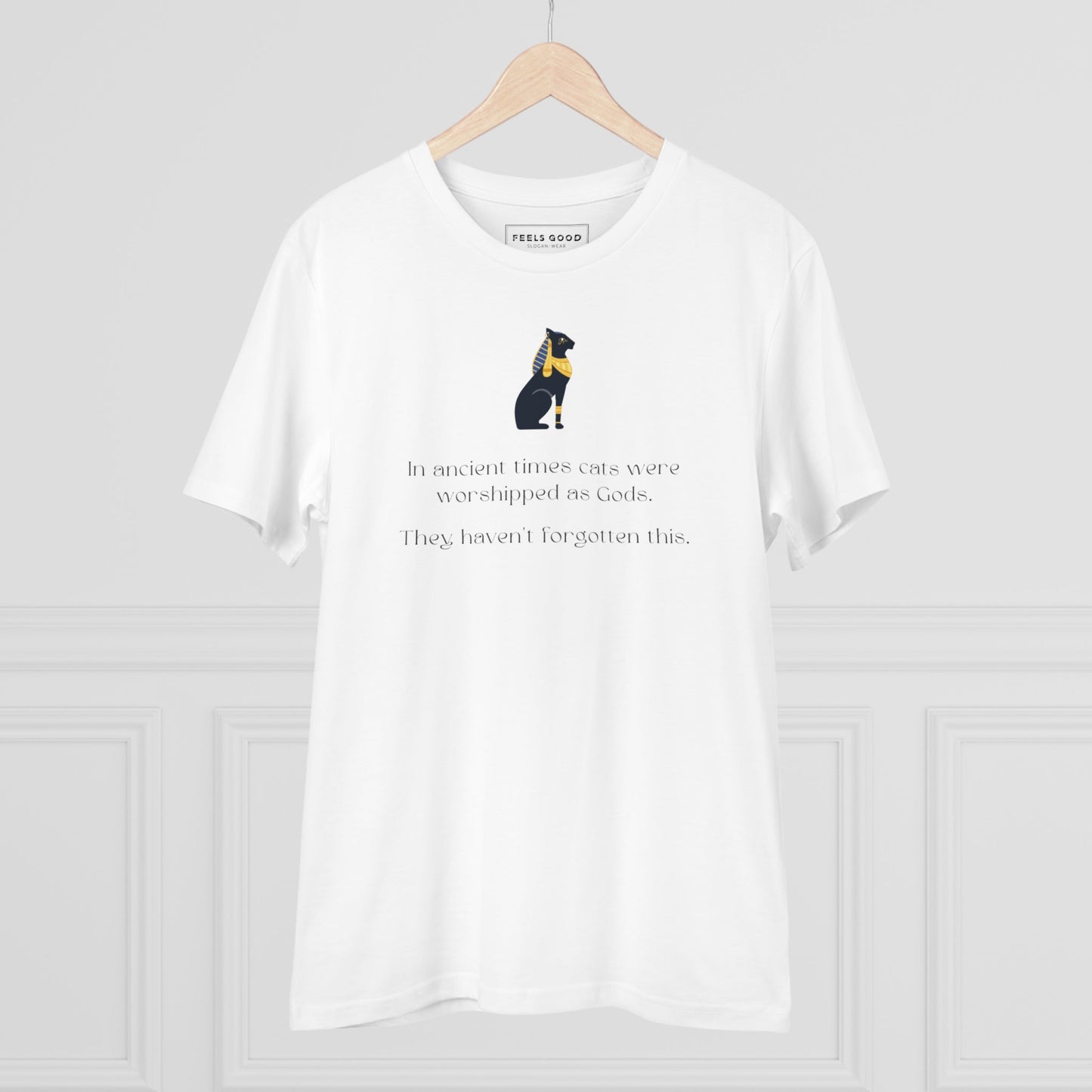 Organic Cotton 'The Egyptian Cat' Funny Cat T-shirt - Fun Cat T shirt