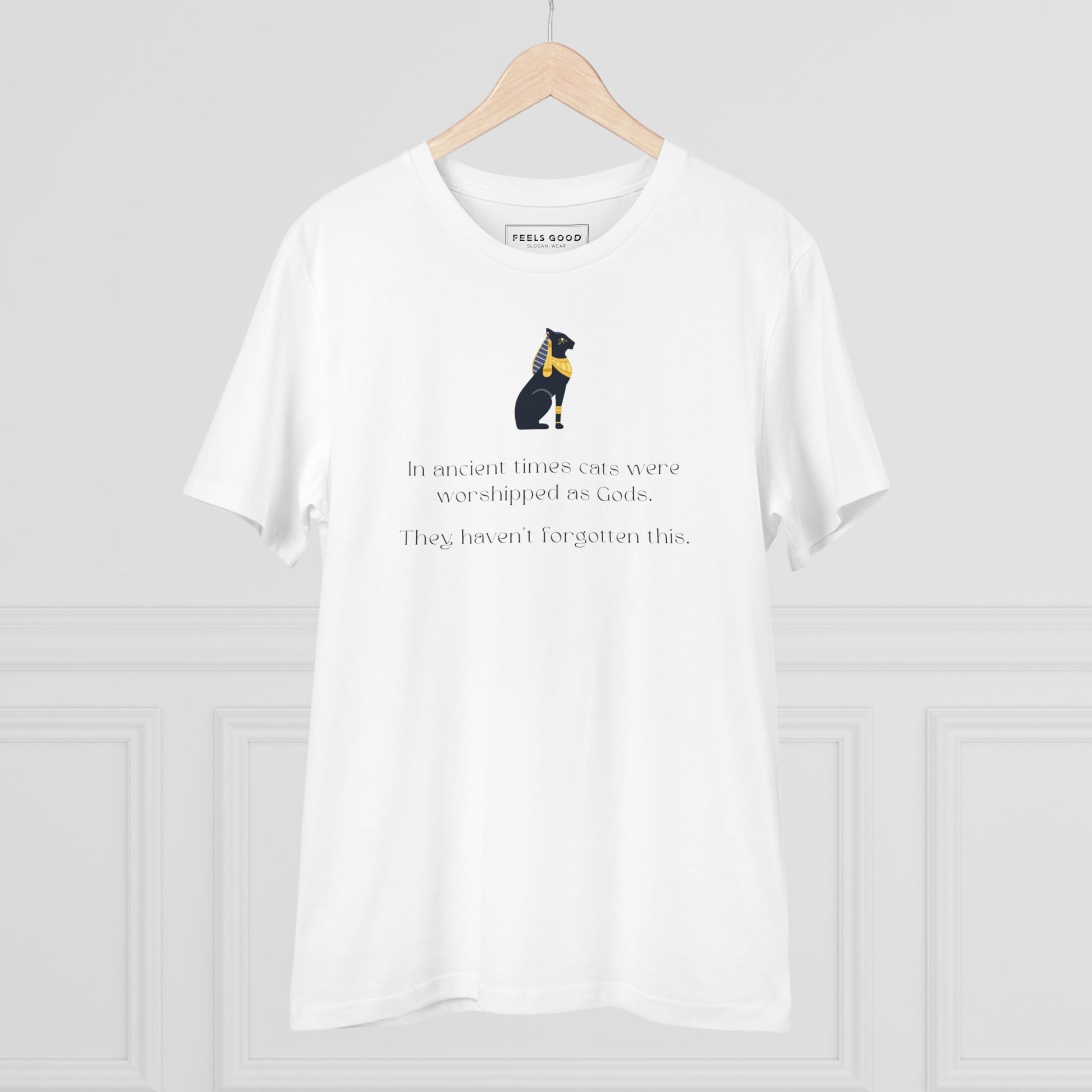 Organic Cotton 'The Egyptian Cat' Funny Cat T-shirt - Fun Cat T shirt