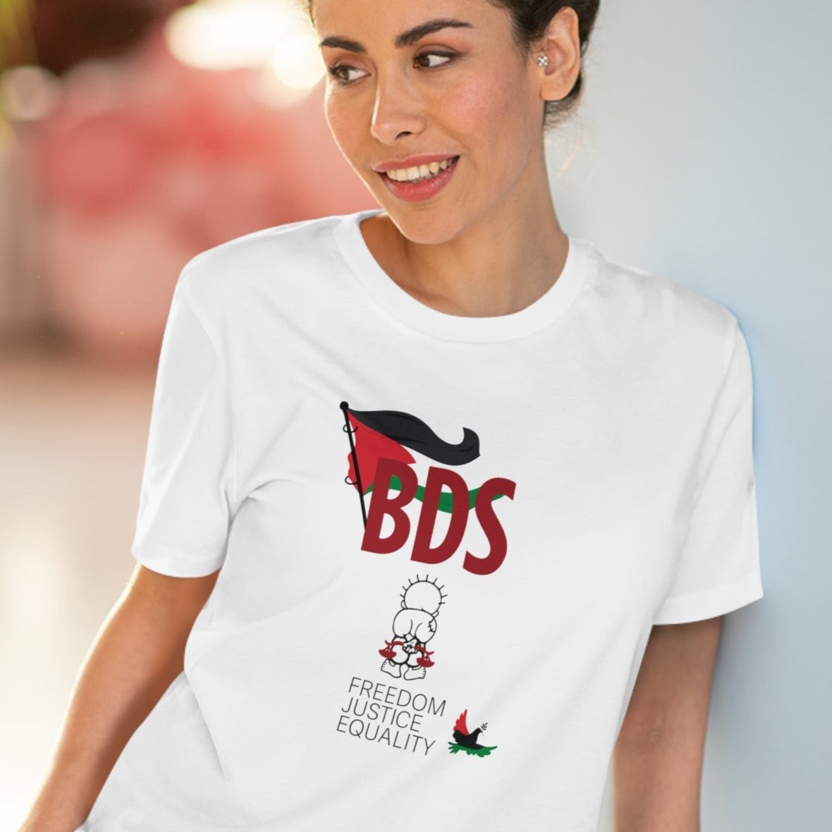 Palestine 'BDS Boycott' Organic Cotton T-shirt - alquds