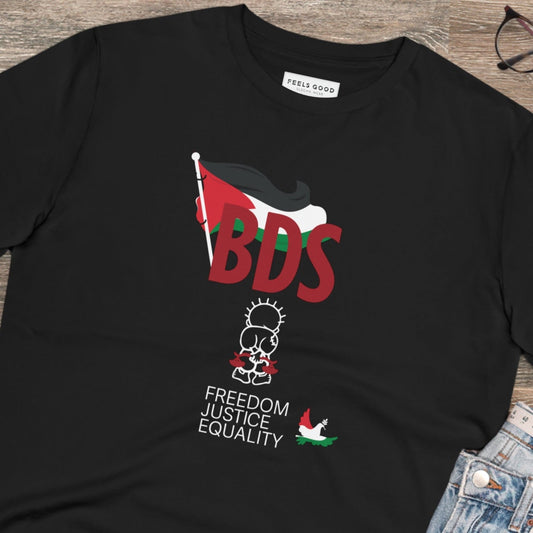 Palestine 'BDS Boycott' Organic Cotton T-shirt - alquds