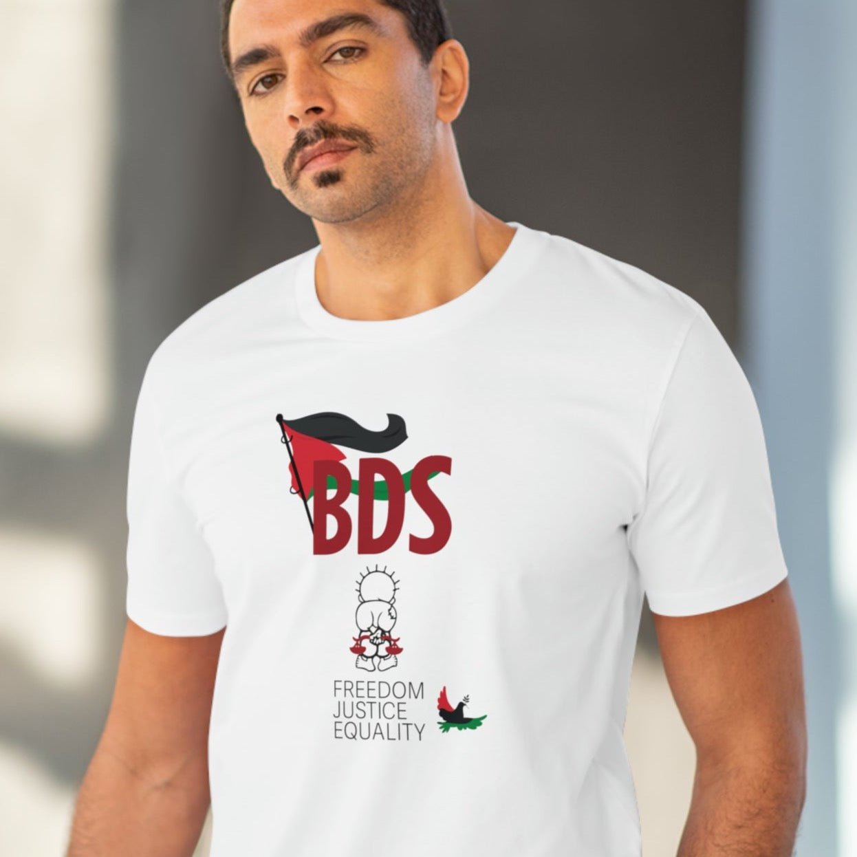 Palestine 'BDS Boycott' Organic Cotton T-shirt - alquds