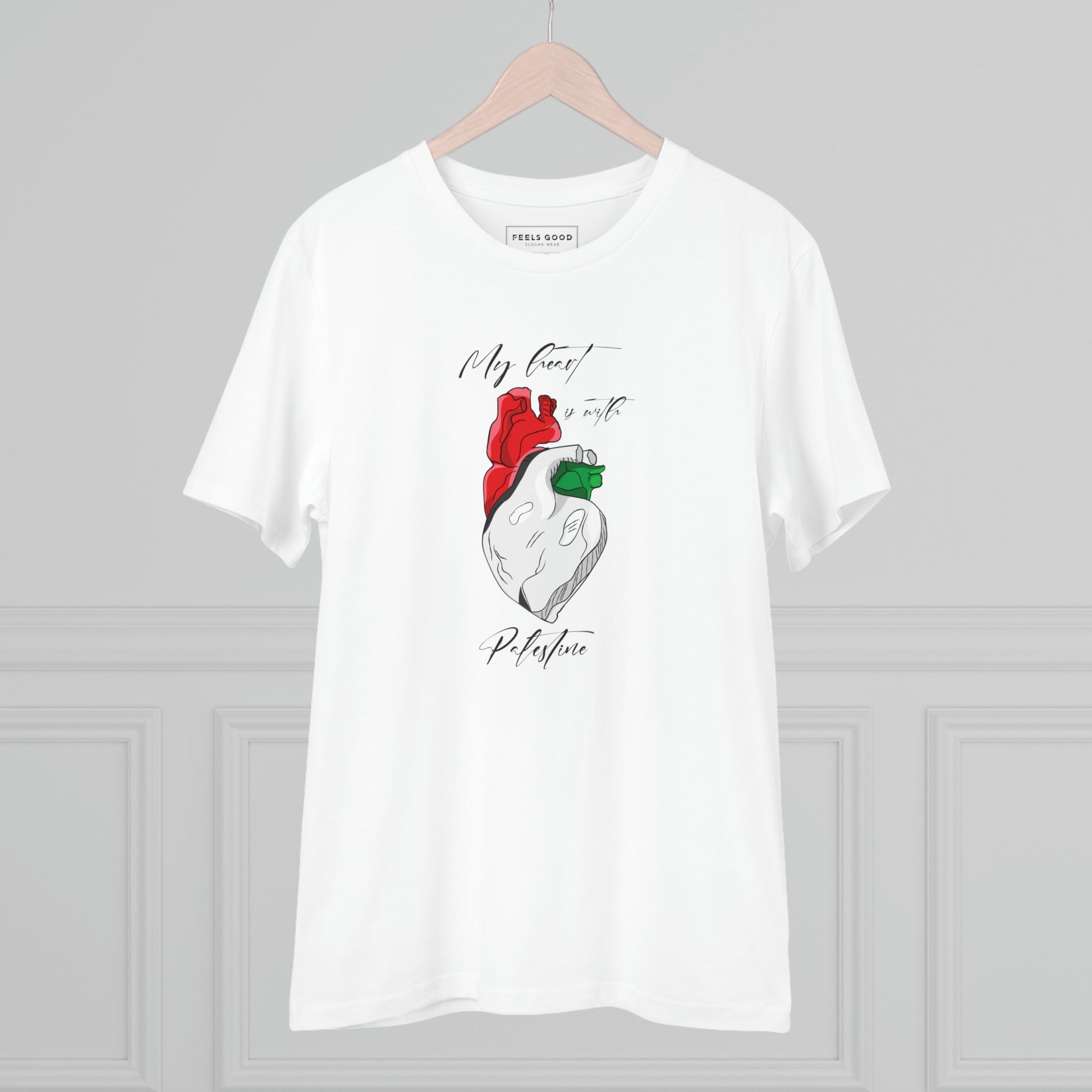 Palestine 'Heart' Organic Cotton T-shirt - alquds