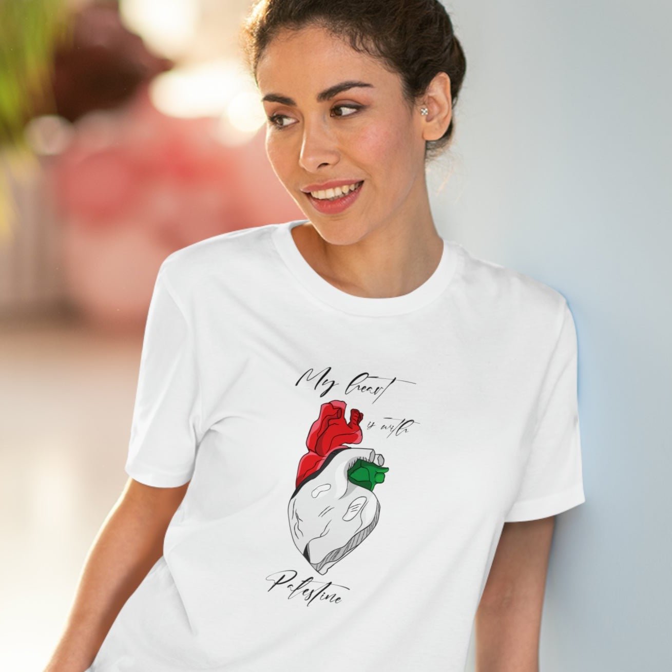 Palestine 'Heart' Organic Cotton T-shirt - alquds