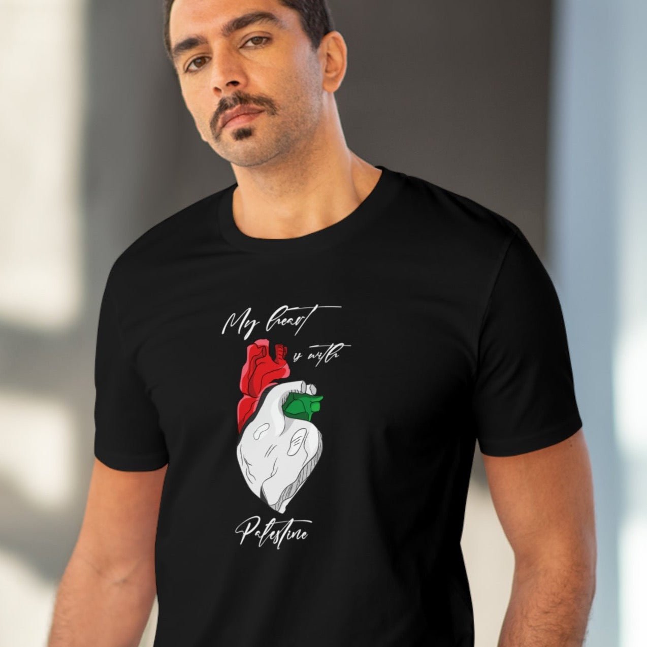 Palestine 'Heart' Organic Cotton T-shirt - alquds