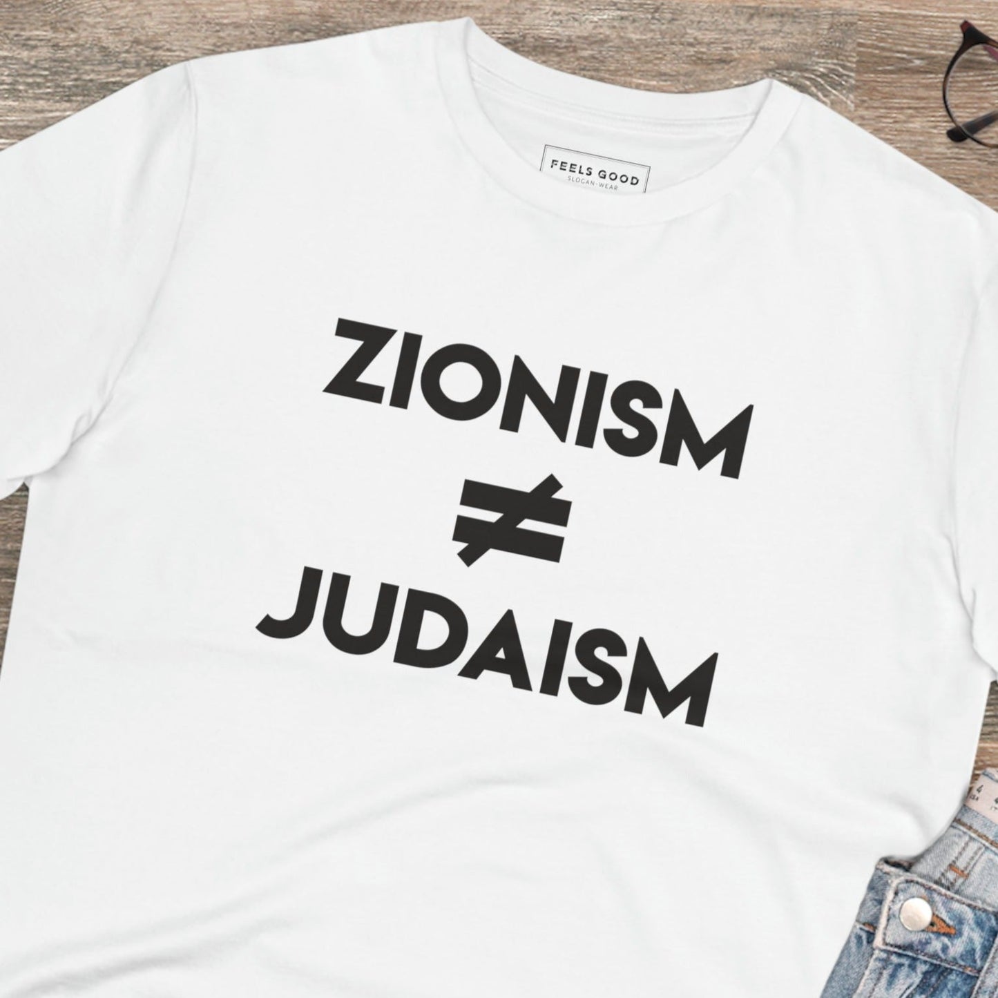 Palestine 'Judaism Speaks' Organic Cotton T-shirt - alquds