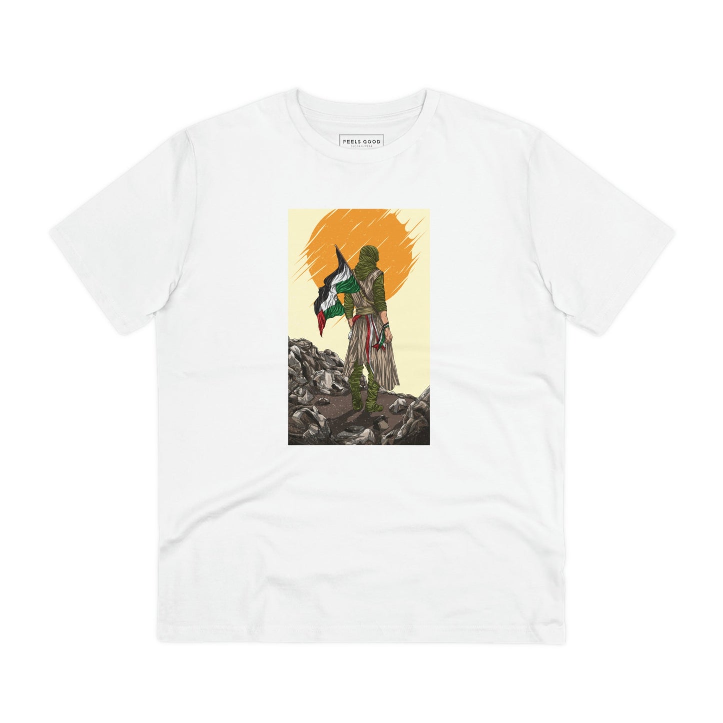 Palestine 'Manga Fighter' Organic Cotton T-shirt - alquds