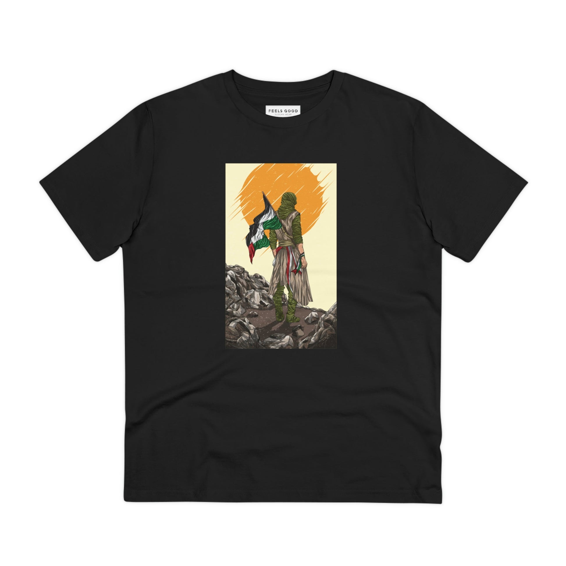 Palestine 'Manga Fighter' Organic Cotton T-shirt - alquds