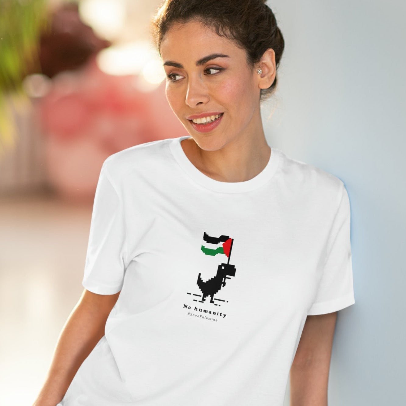 Palestine 'No Humanity' Organic Cotton T-shirt - alquds