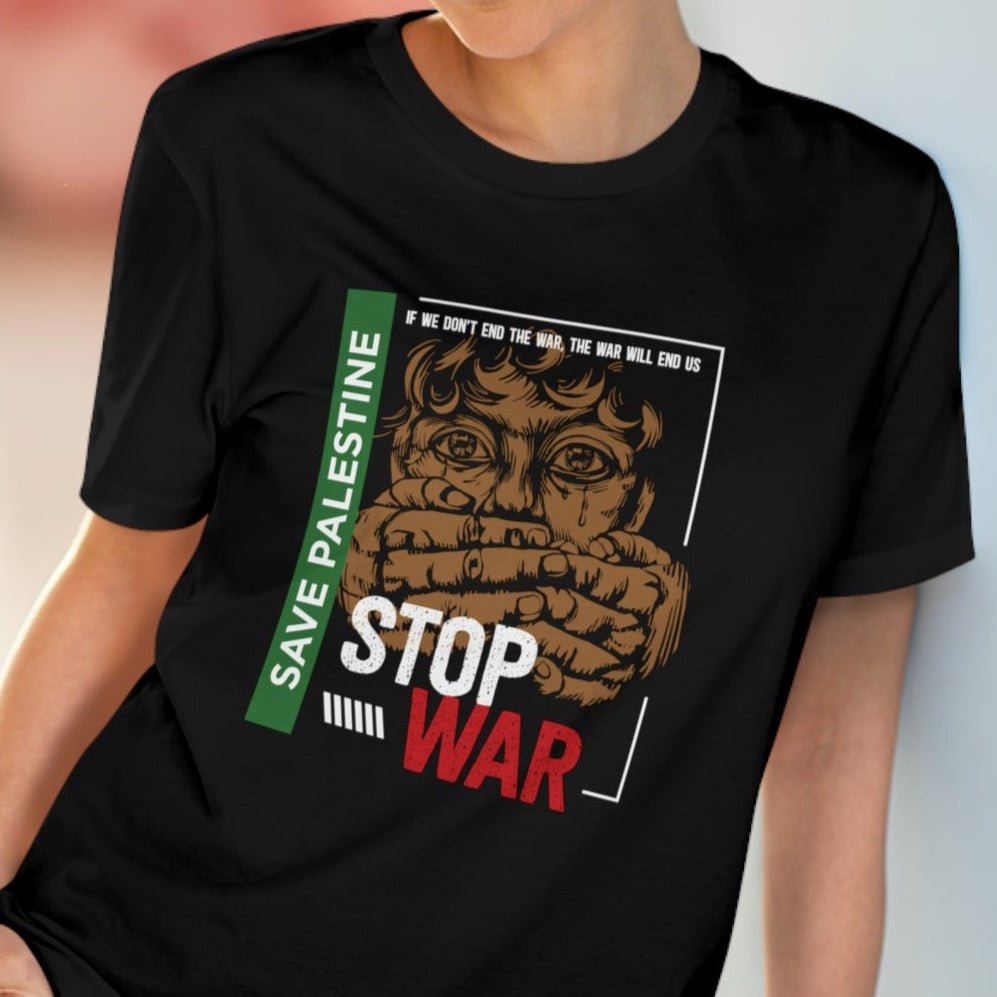 Palestine 'Stop War & Occupation' Organic Cotton T-shirt - alquds