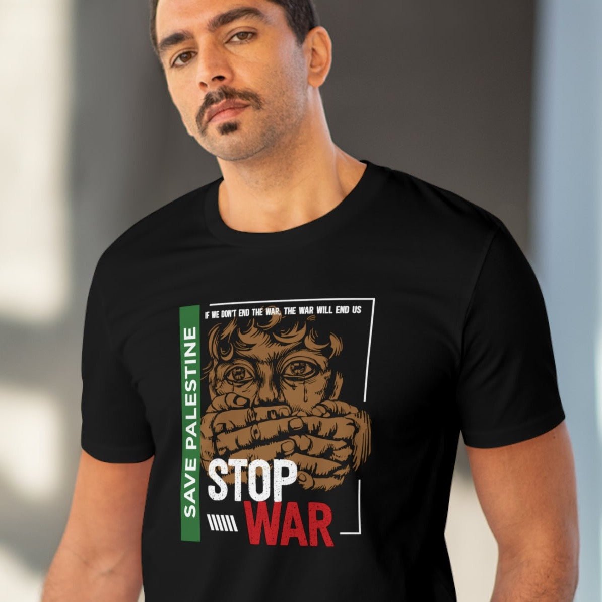 Palestine 'Stop War & Occupation' Organic Cotton T-shirt - alquds