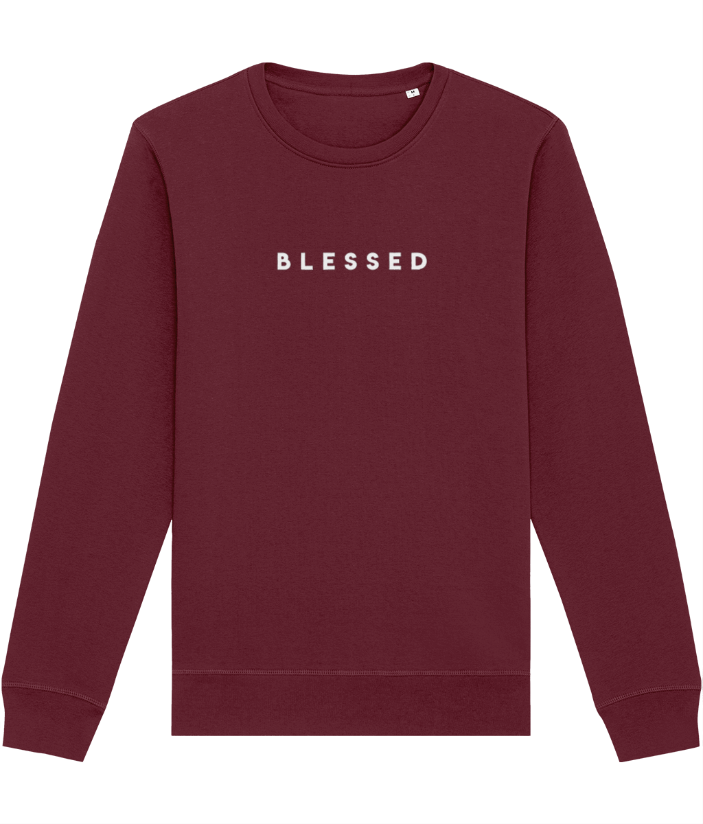 Positive 'Blessed' Organic Cotton Sweatshirt - Eco Sweatshirt