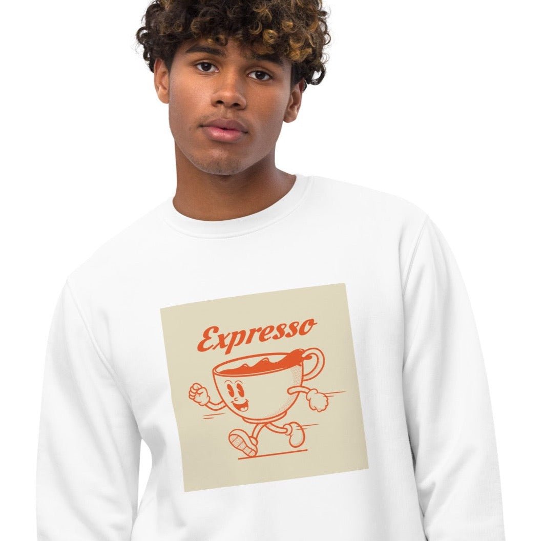 Positive 'Expresso' Retro Organic Cotton Sweatshirt - Expresso Sweatshirt