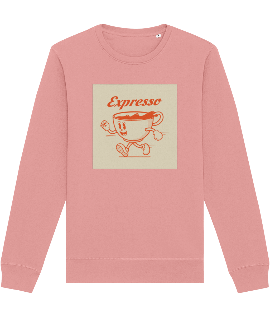 Positive 'Expresso' Retro Organic Cotton Sweatshirt - Expresso Sweatshirt