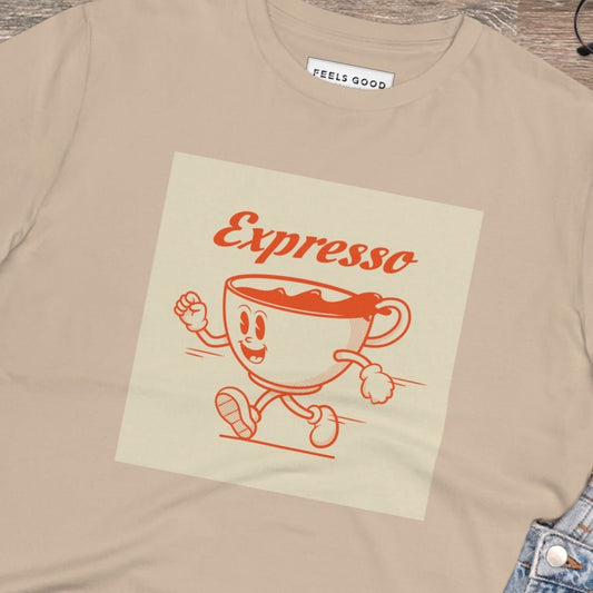 Positive 'Expresso' Retro Organic Cotton T-shirt - Fun Tshirt