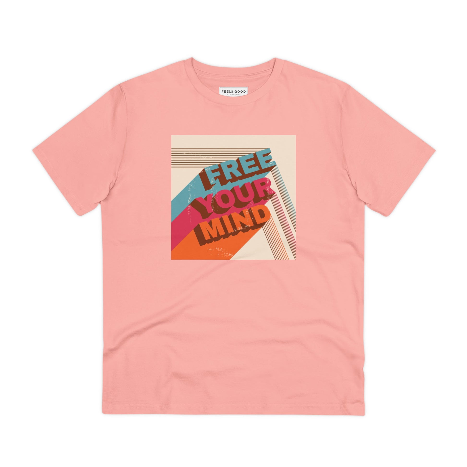 Positive 'Free Your Mind' Retro Organic Cotton T-shirt - Free Tshirt