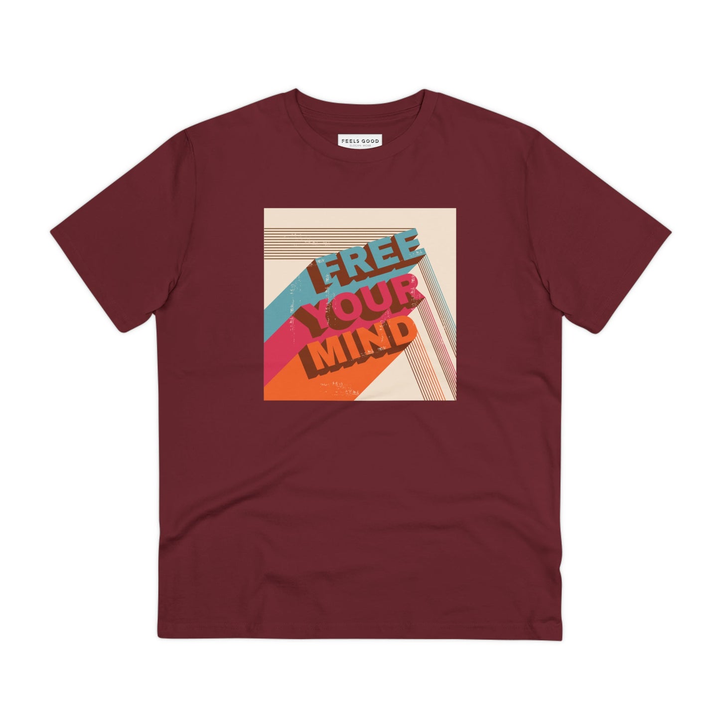 Positive 'Free Your Mind' Retro Organic Cotton T-shirt - Free Tshirt