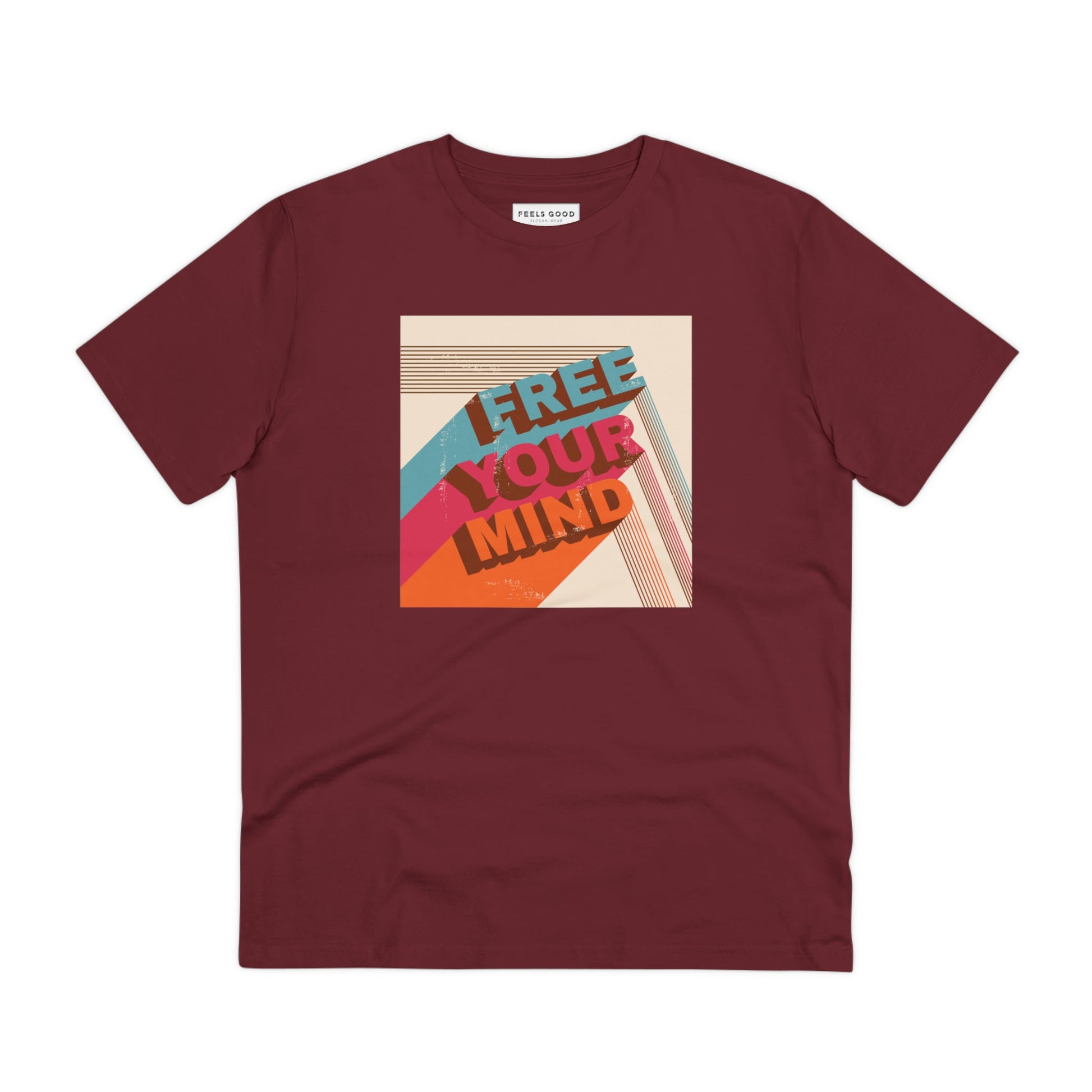 Positive 'Free Your Mind' Retro Organic Cotton T-shirt - Free Tshirt