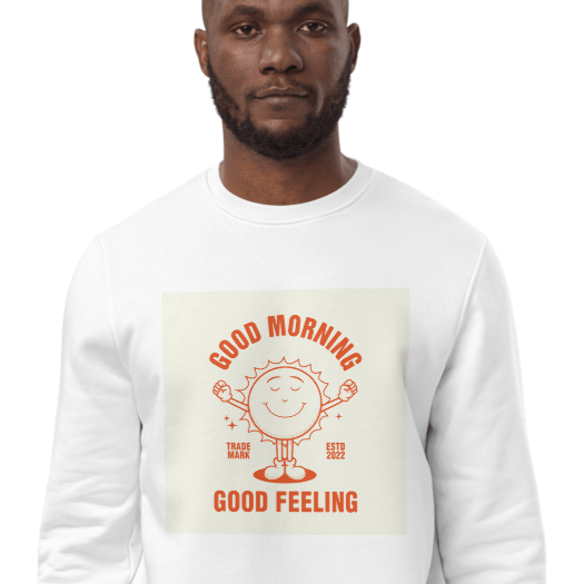 Positive 'Good Feeling' Retro Organic Cotton Sweatshirt - Fun Sweatshirt
