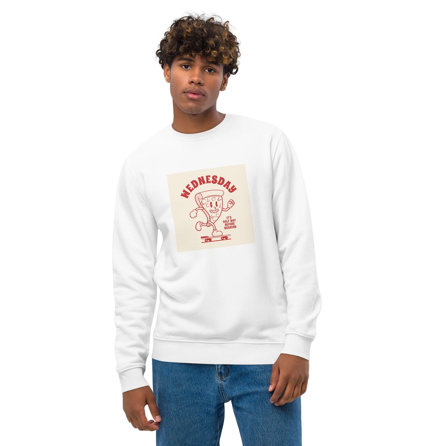 Positive 'Half-Way There Wednesday' Retro Organic Cotton Sweatshirt - Fun Sweatshirt