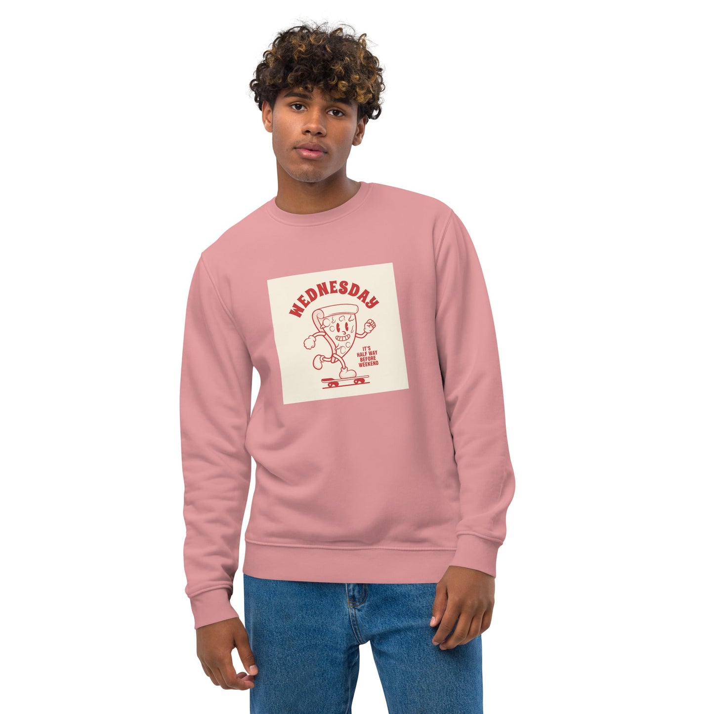 Positive 'Half-Way There Wednesday' Retro Organic Cotton Sweatshirt - Fun Sweatshirt