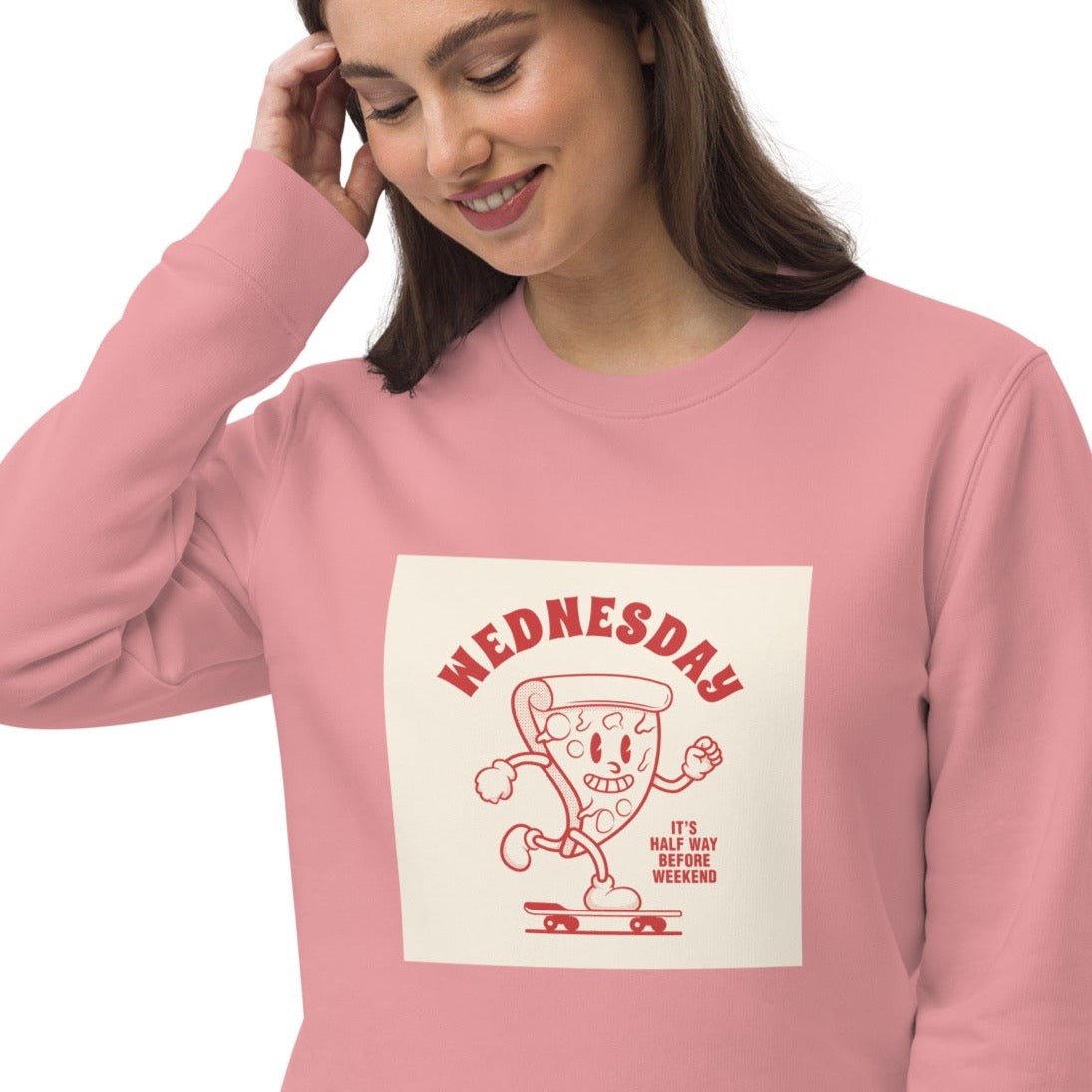 Positive 'Half-Way There Wednesday' Retro Organic Cotton Sweatshirt - Fun Sweatshirt