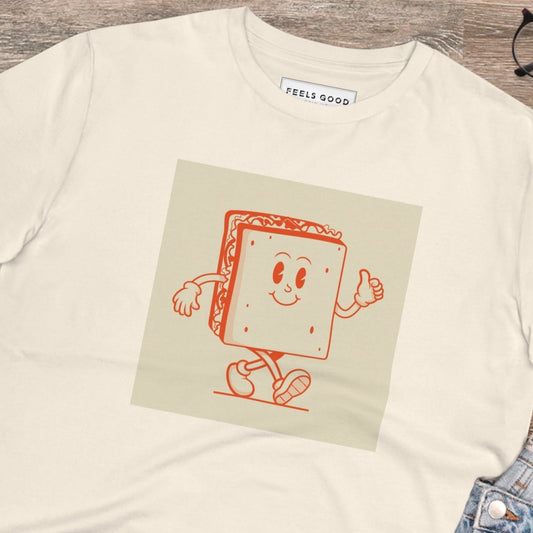 Positive 'Happy Sandwich' Retro Organic Cotton T-shirt - Fun Tshirt