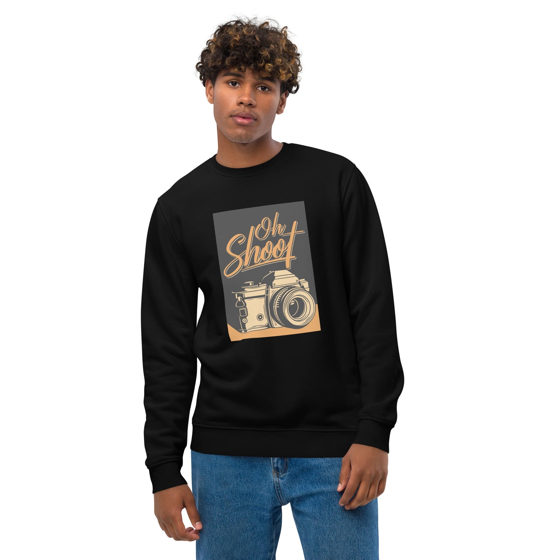 Positive 'Oh Shoot!' Retro Organic Cotton Sweatshirt - Fun Sweatshirt