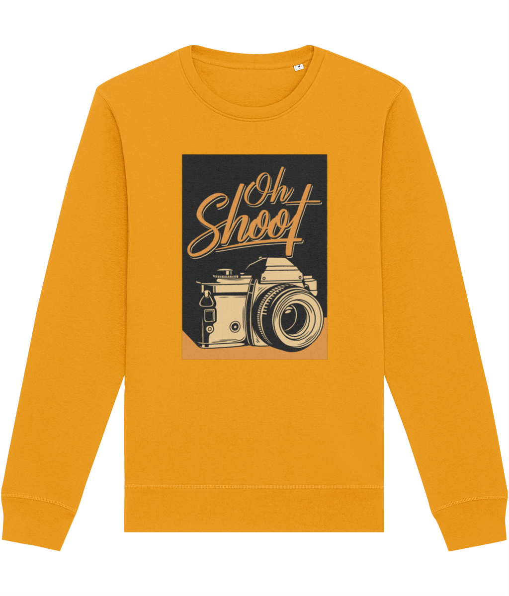 Positive 'Oh Shoot!' Retro Organic Cotton Sweatshirt - Fun Sweatshirt