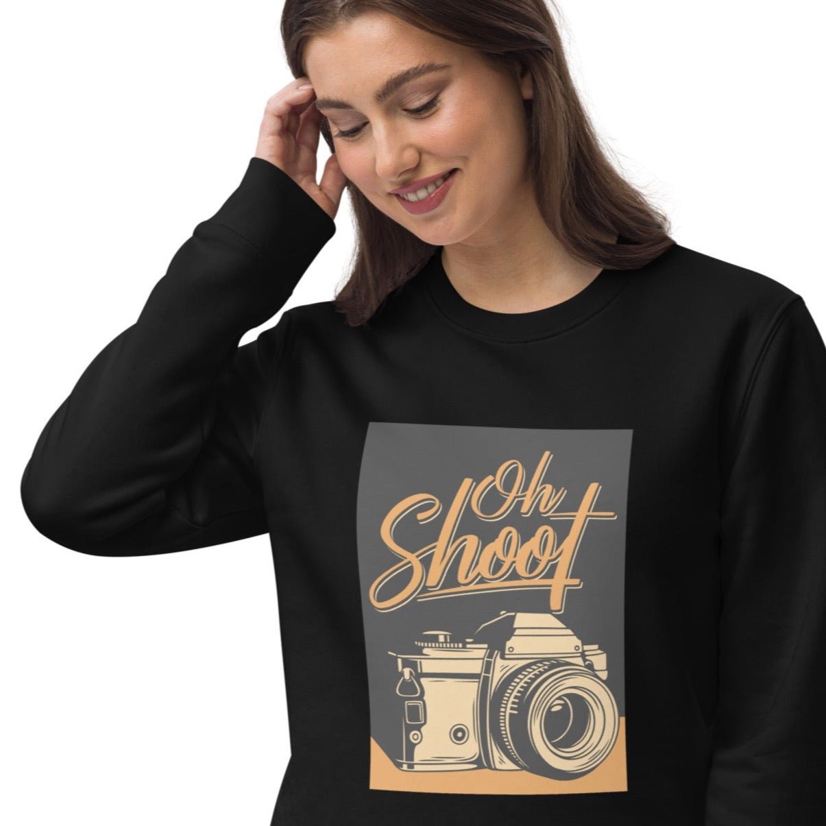 Positive 'Oh Shoot!' Retro Organic Cotton Sweatshirt - Fun Sweatshirt