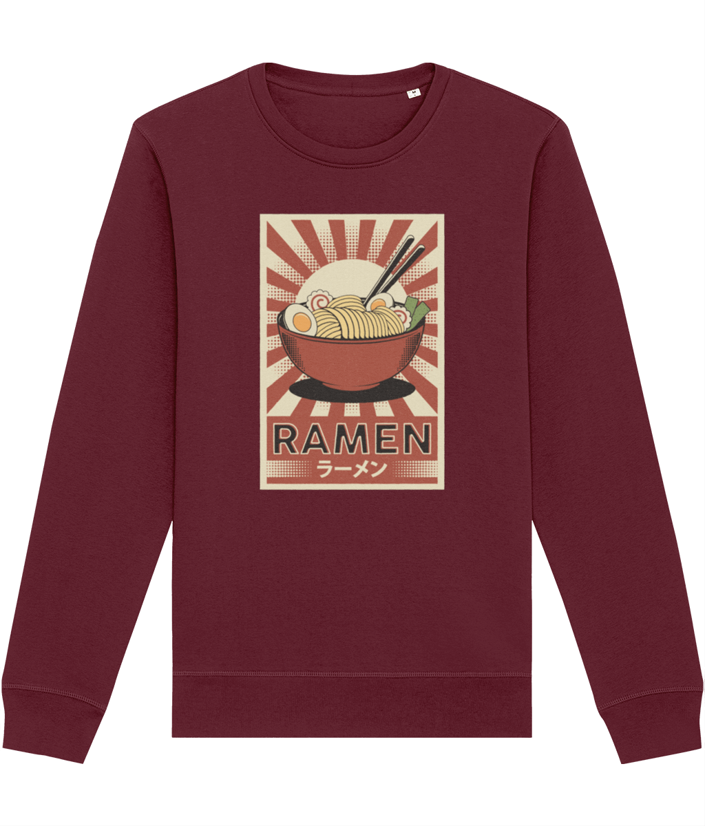 Positive 'Ramen' Japanese Retro Organic Cotton Sweatshirt - Japanese Retro