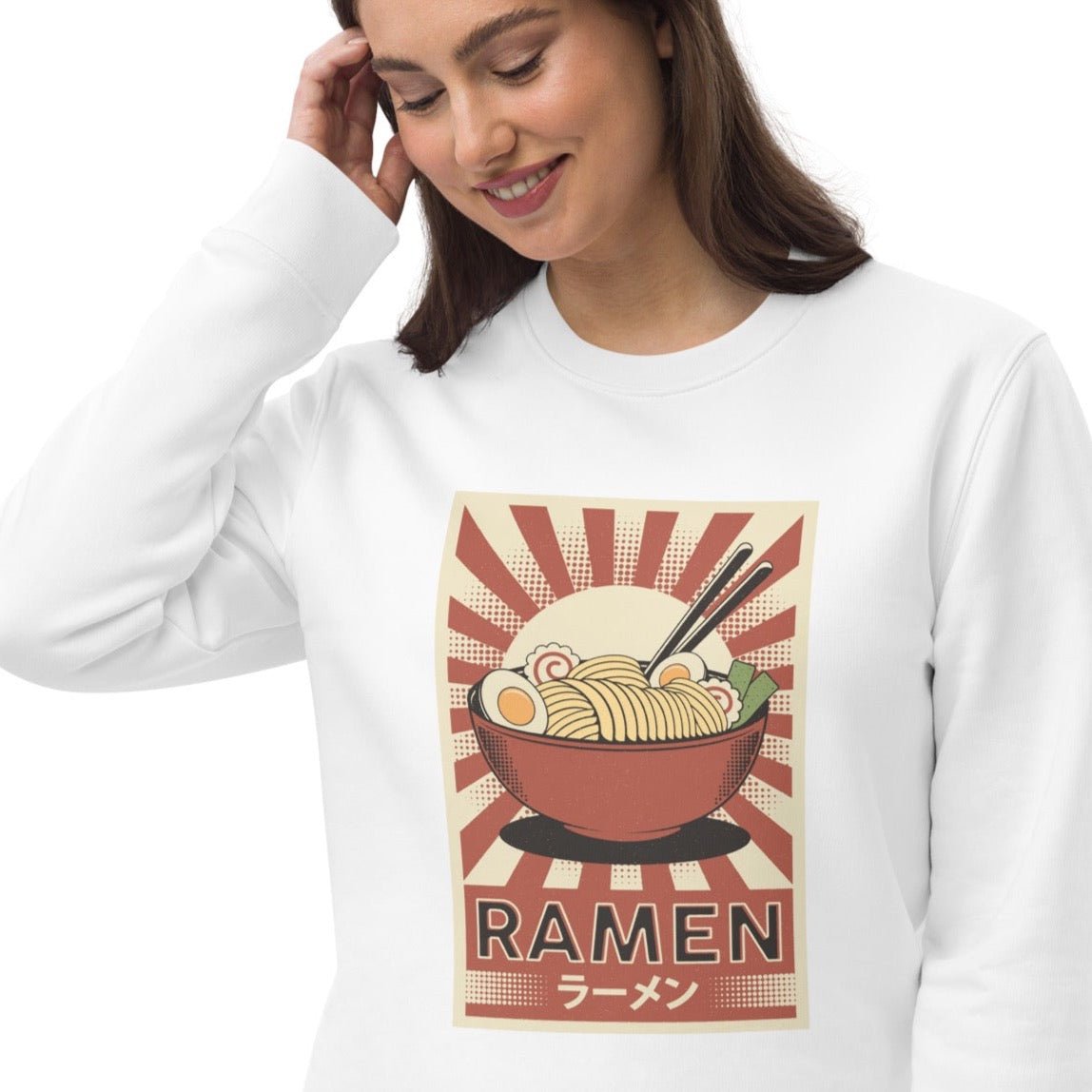 Positive 'Ramen' Japanese Retro Organic Cotton Sweatshirt - Japanese Retro