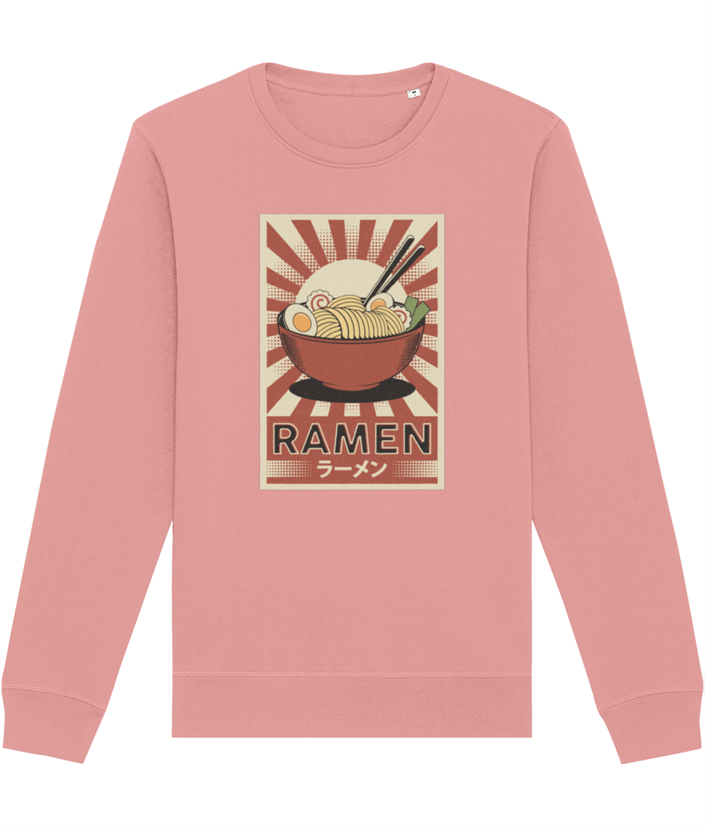 Positive 'Ramen' Japanese Retro Organic Cotton Sweatshirt - Japanese Retro