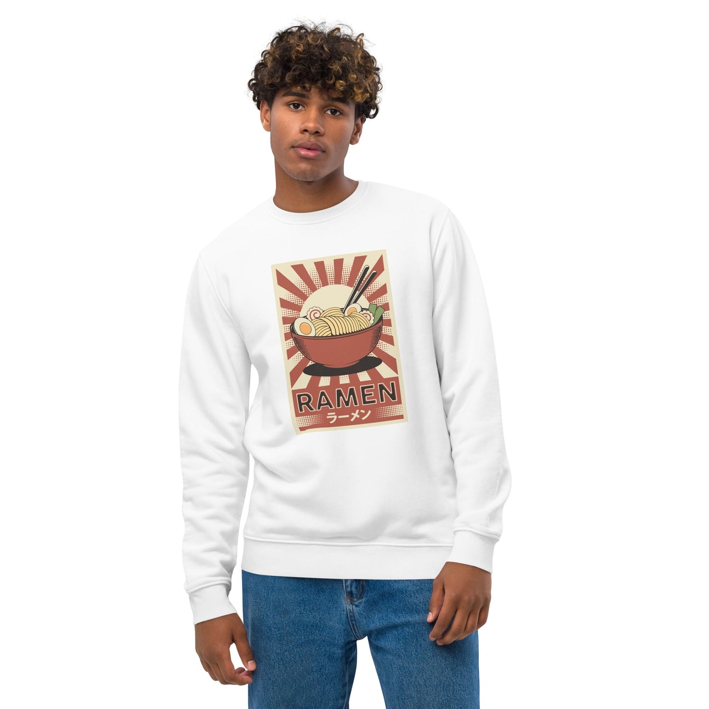 Positive 'Ramen' Japanese Retro Organic Cotton Sweatshirt - Japanese Retro