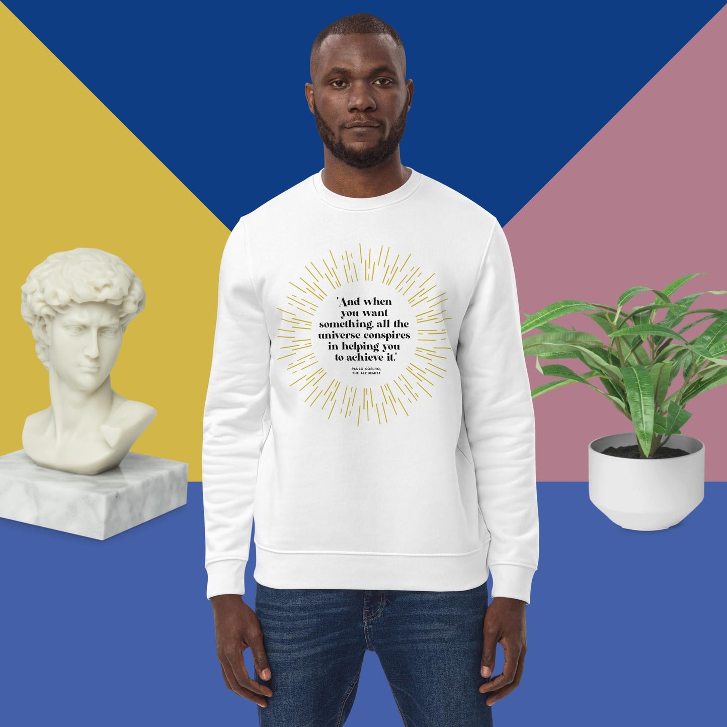 Positive 'The Alchemist's' Organic Cotton Sweatshirt - Paulo Coelho Quote