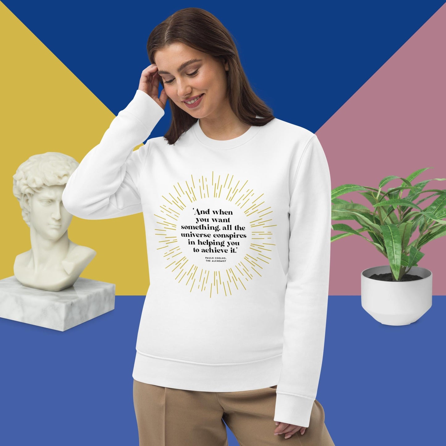 Positive 'The Alchemist's' Organic Cotton Sweatshirt - Paulo Coelho Quote