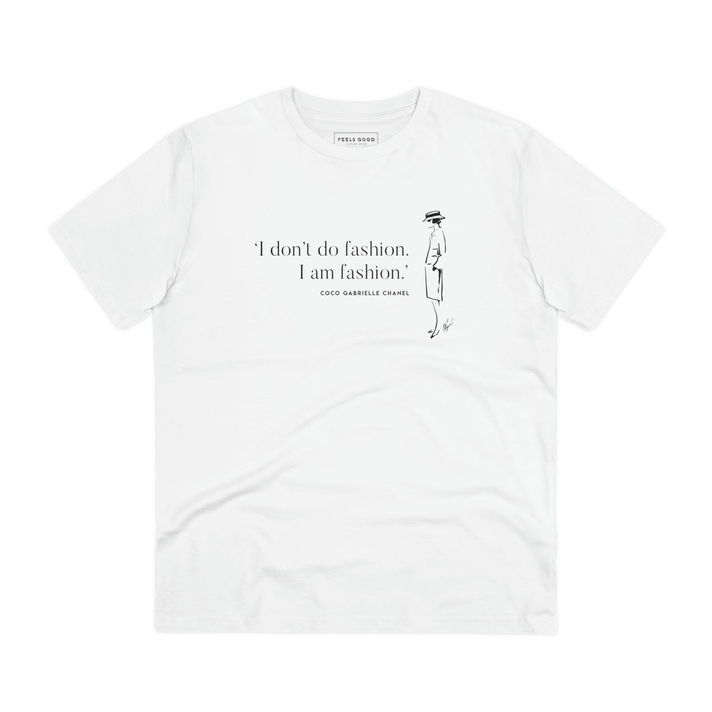 Quotes 'I Am Fashion' Coco Organic Cotton T-shirt - Coco Quote Tshirt