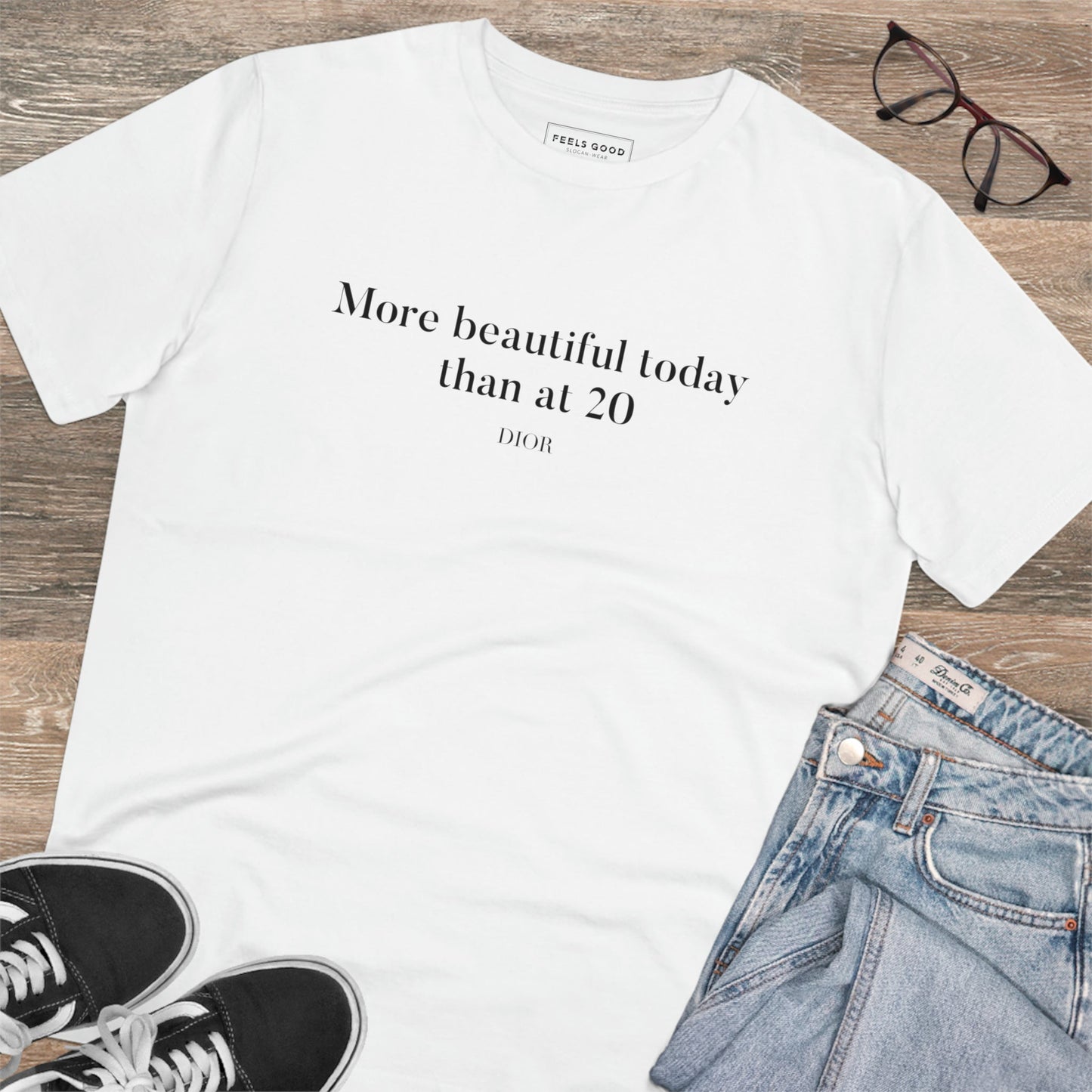 Quotes 'More Beautiful Now' Dior Organic Cotton T-shirt - Dior Tshirt