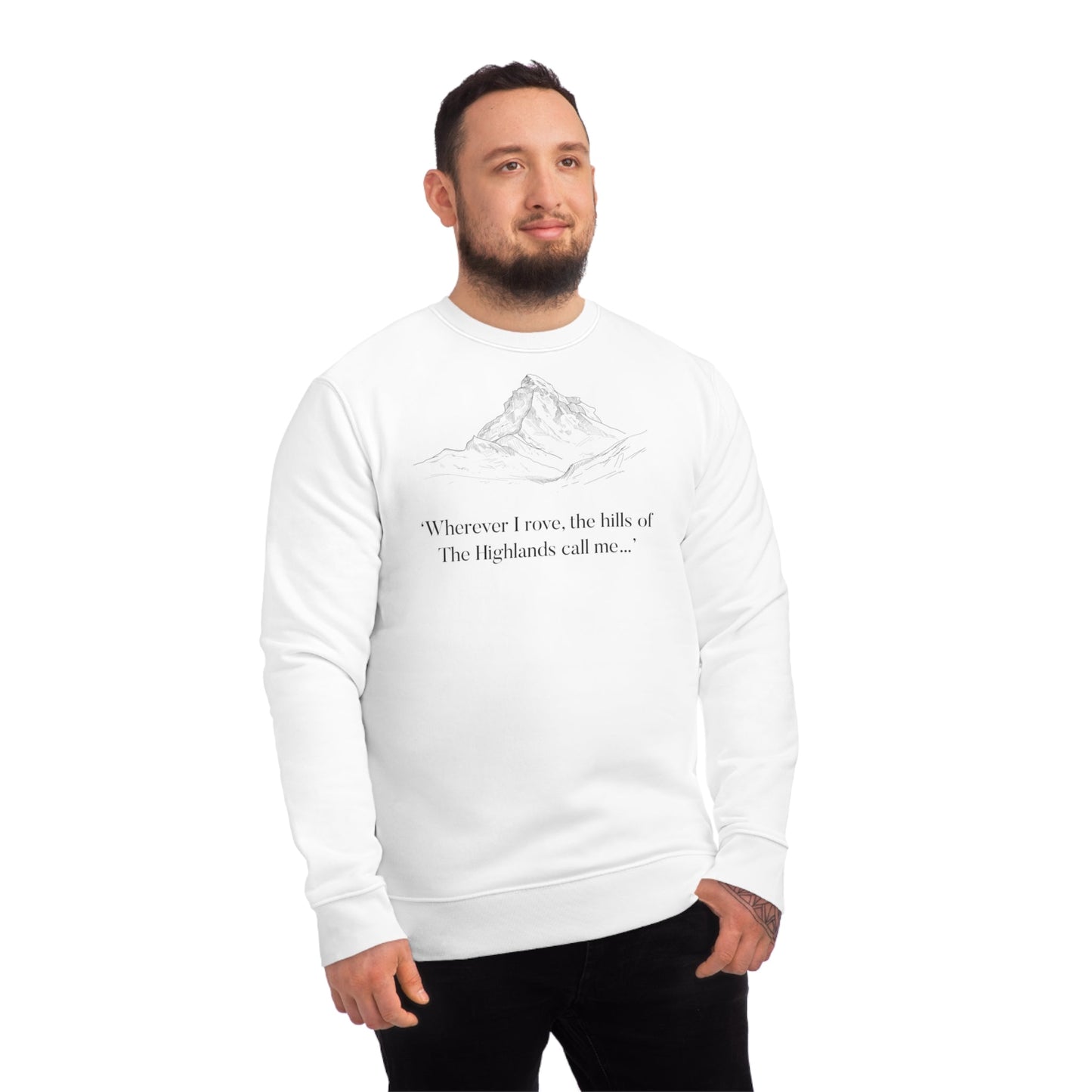 Scotland 'Hills Of The Highlands' Organic Cotton Sweatshirt - Glaswegian Sweatshirt