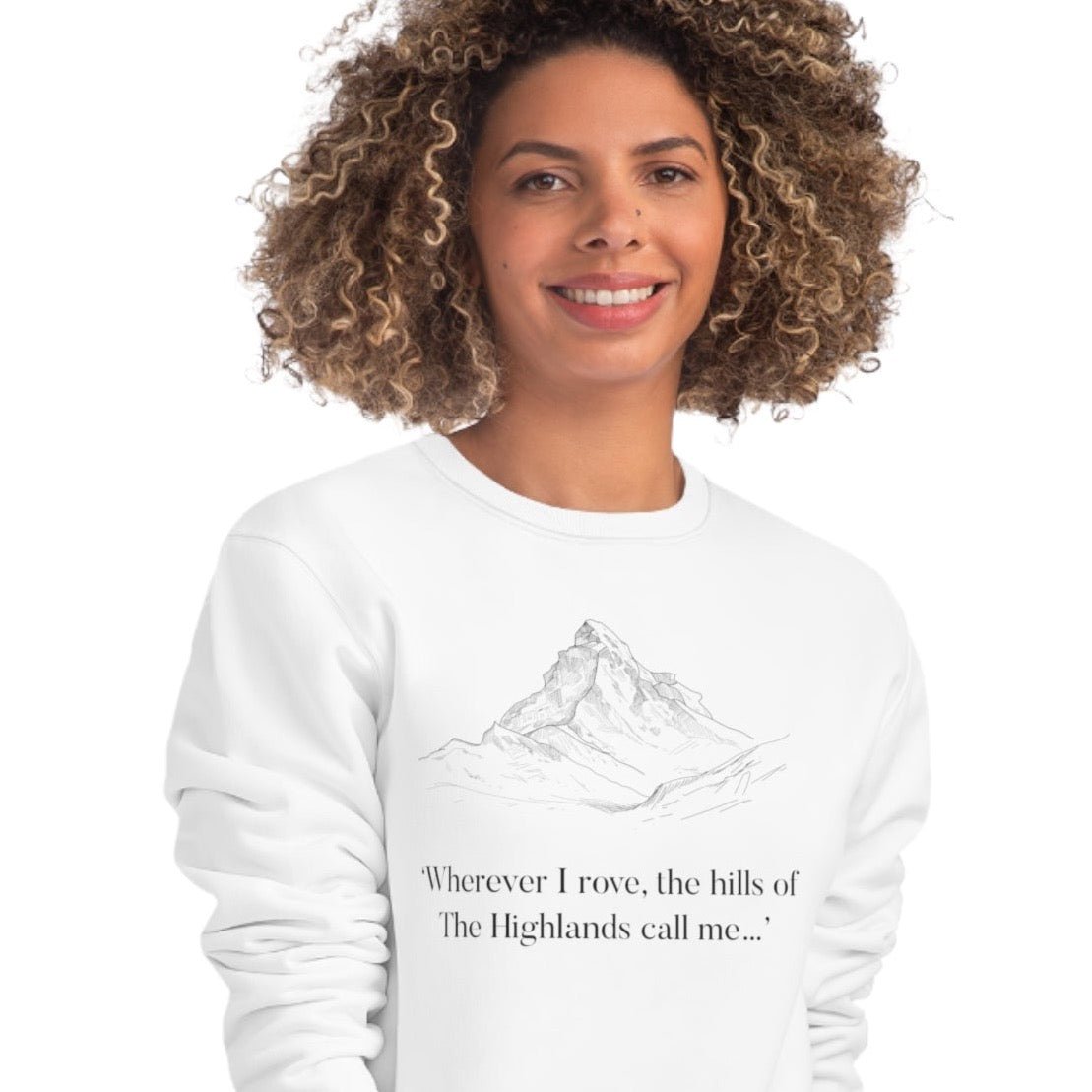 Scotland 'Hills Of The Highlands' Organic Cotton Sweatshirt - Glaswegian Sweatshirt