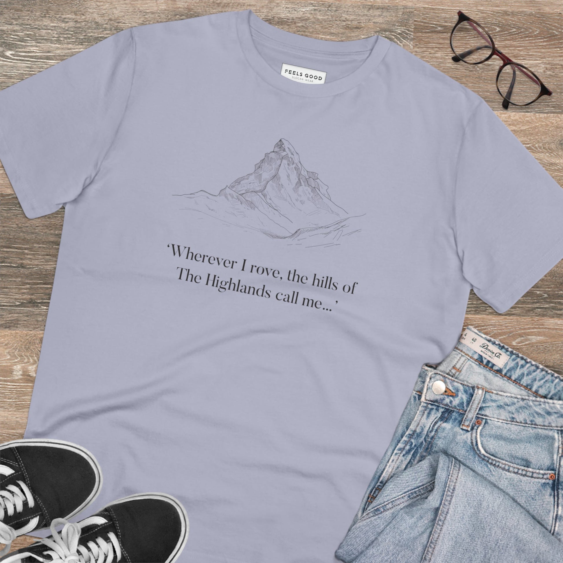 Scotland 'Hills Of The Highlands' Organic Cotton T-shirt - Eco Tshirt