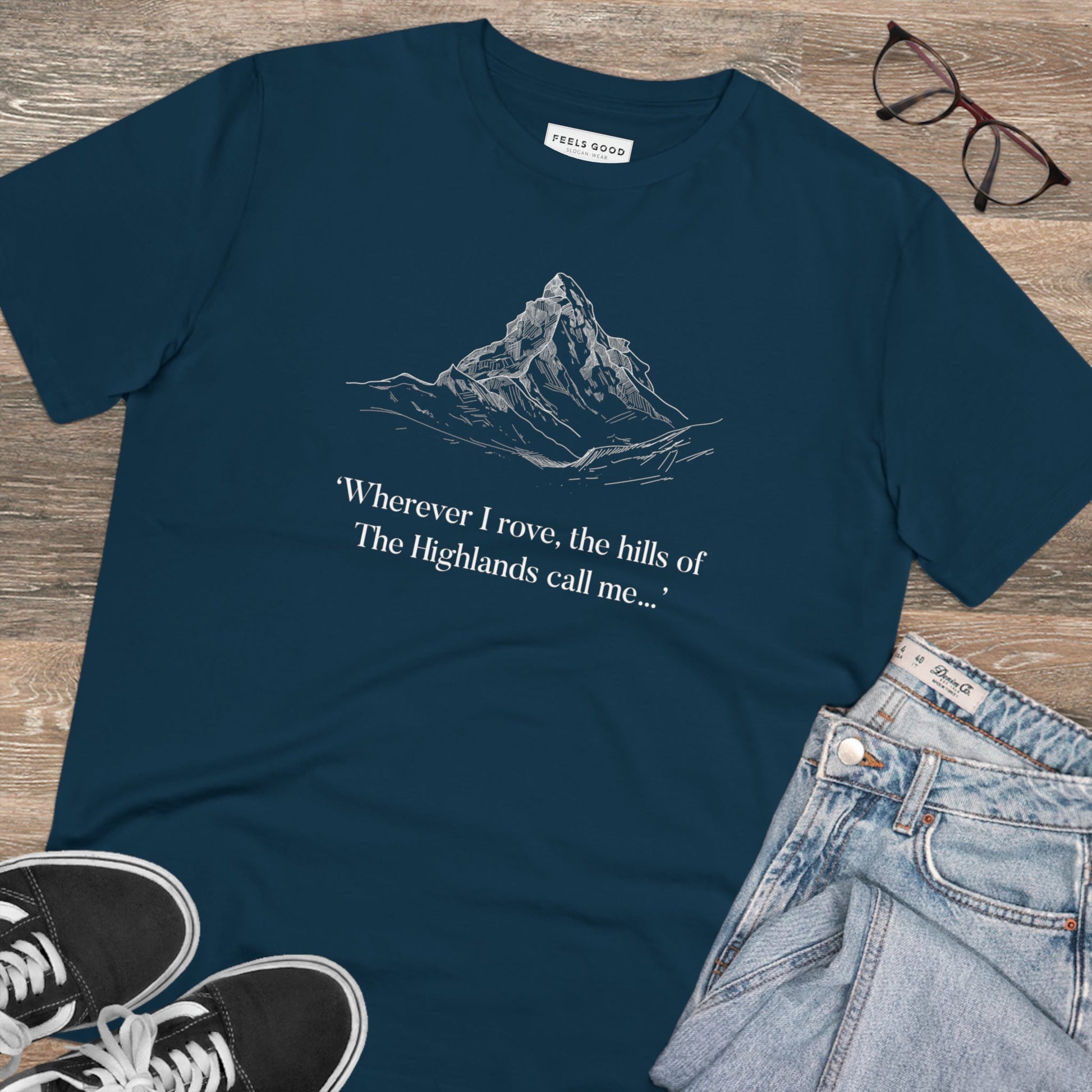 Scotland 'Hills Of The Highlands' Organic Cotton T-shirt - Eco Tshirt