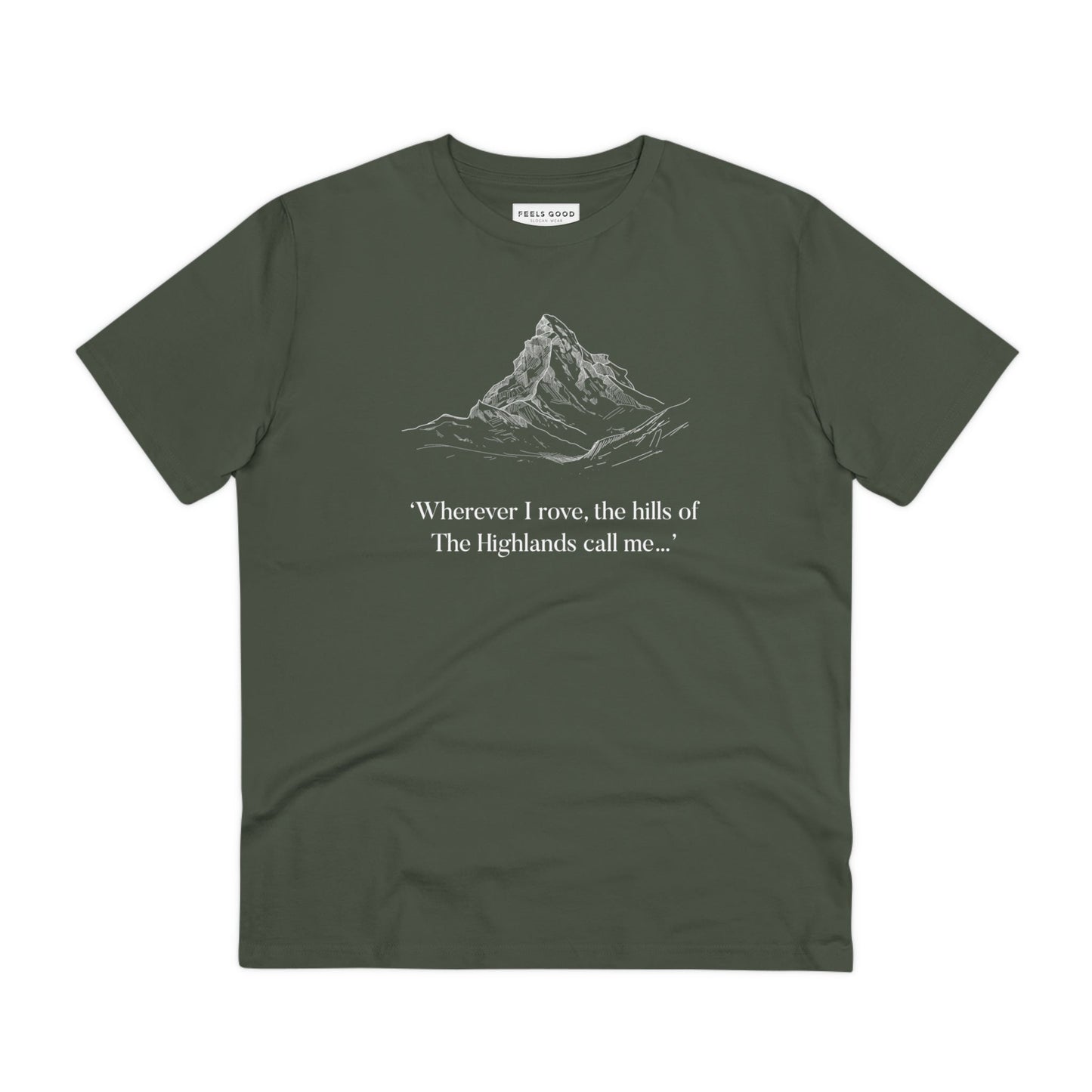 Scotland 'Hills Of The Highlands' Organic Cotton T-shirt - Eco Tshirt