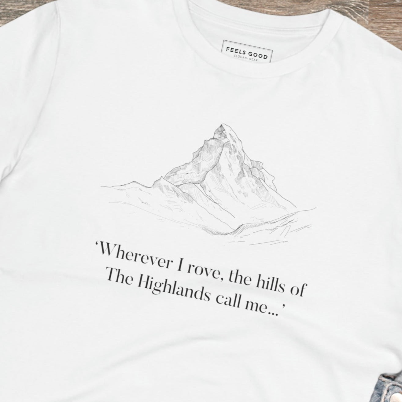 Scotland 'Hills Of The Highlands' Organic Cotton T-shirt - Eco Tshirt