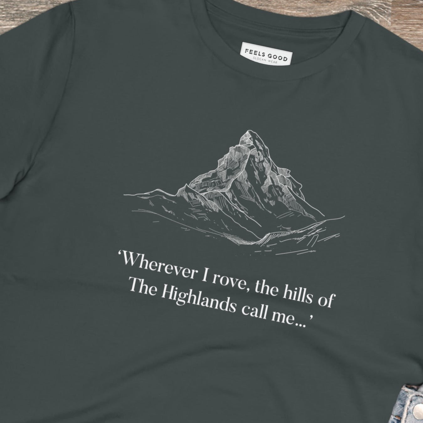 Scotland 'Hills Of The Highlands' Organic Cotton T-shirt - Eco Tshirt