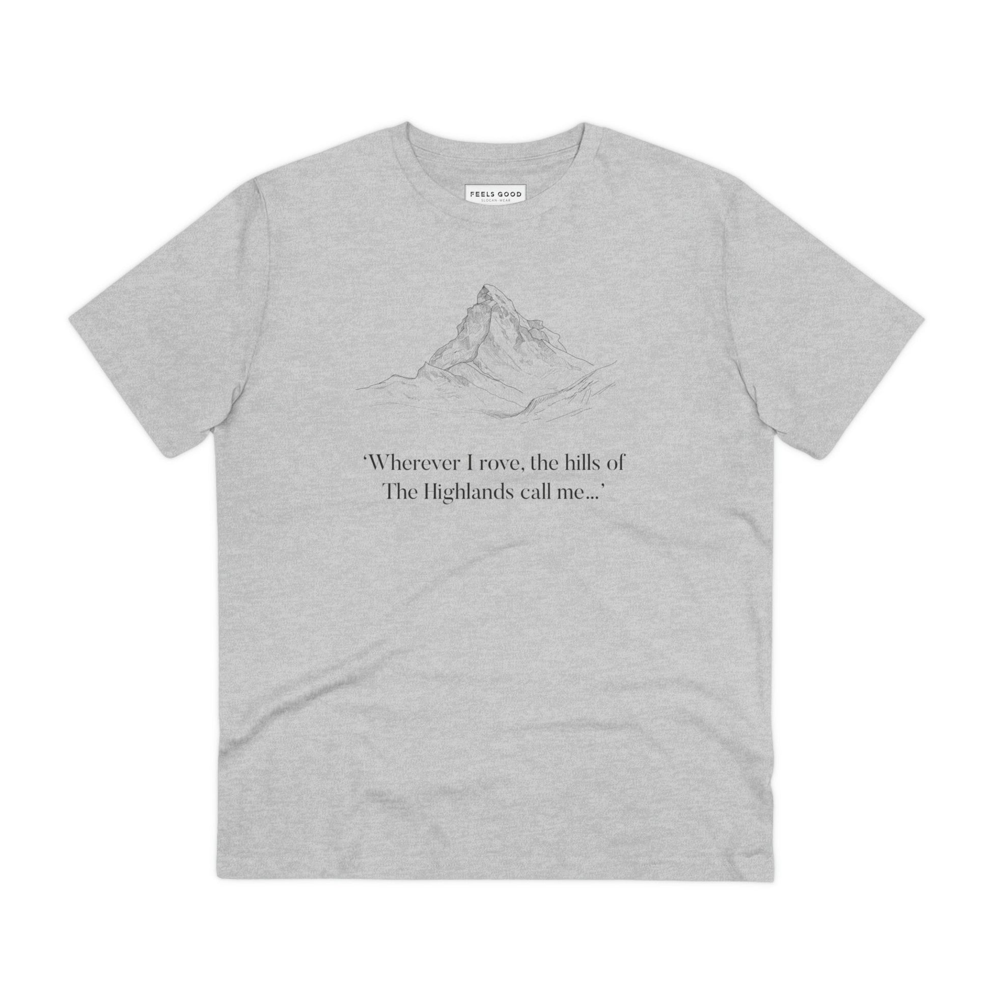 Scotland 'Hills Of The Highlands' Organic Cotton T-shirt - Eco Tshirt