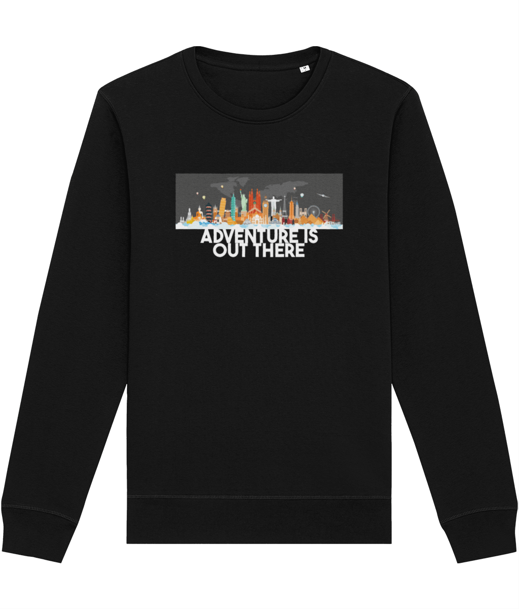 Travel 'Adventure Is Out There' Organic Cotton Sweatshirt - Earth Sweatshirt